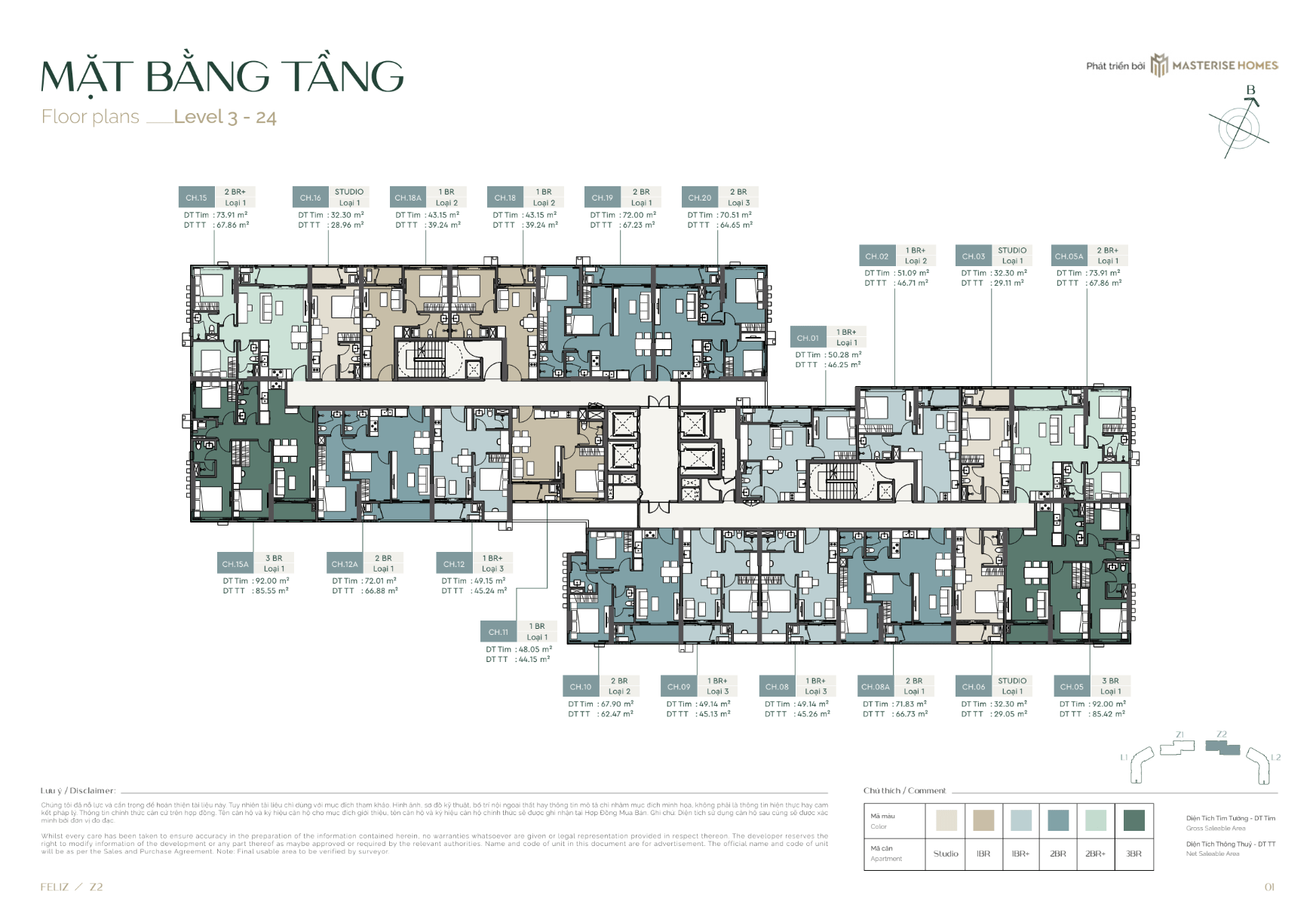 Thông tin tổng quan căn 3 phòng ngủ Lumière SpringBay