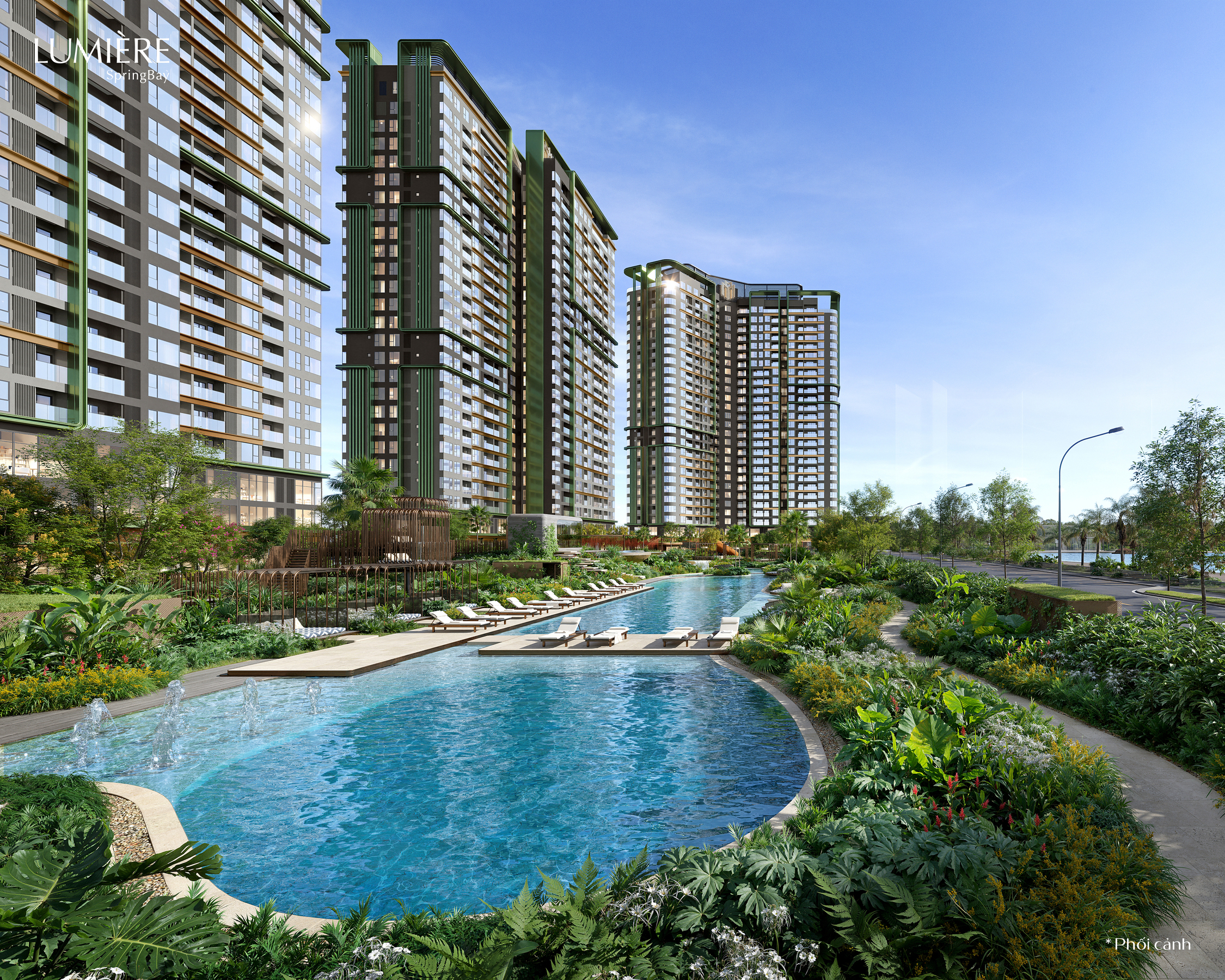 Tổ hợp hồ bơi ngoài trời chuẩn nghỉ dưỡng